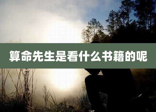 算命先生是看什么书籍的呢