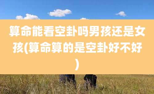 算命能看空卦吗男孩还是女孩(算命算的是空卦好不好)