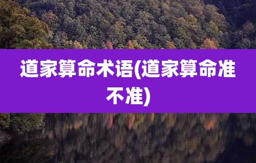 道家算命术语(道家算命准不准)