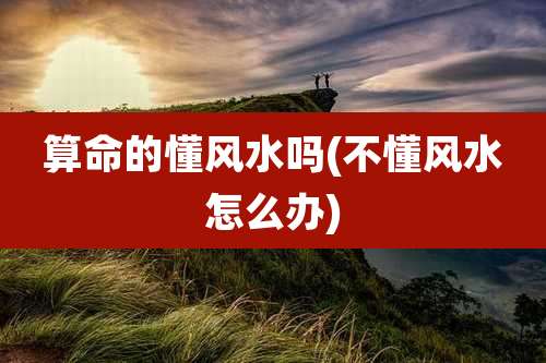 算命的懂风水吗(不懂风水怎么办)