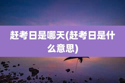 赶考日是哪天(赶考日是什么意思)