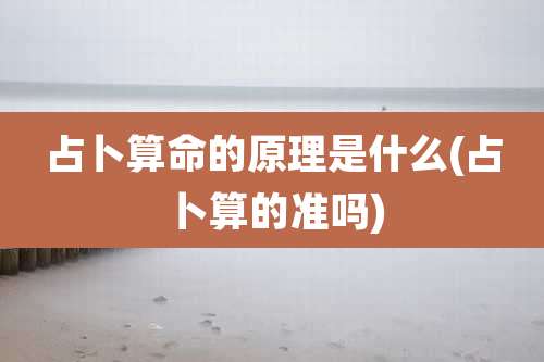 占卜算命的原理是什么(占卜算的准吗)