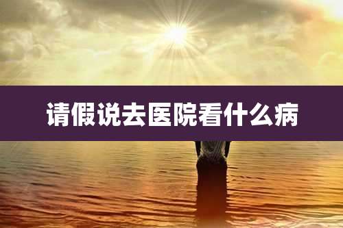 请假说去医院看什么病