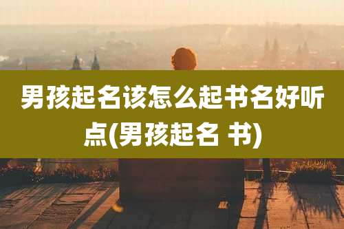 男孩起名该怎么起书名好听点(男孩起名 书)