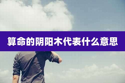 算命的阴阳木代表什么意思
