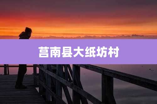 莒南县大纸坊村