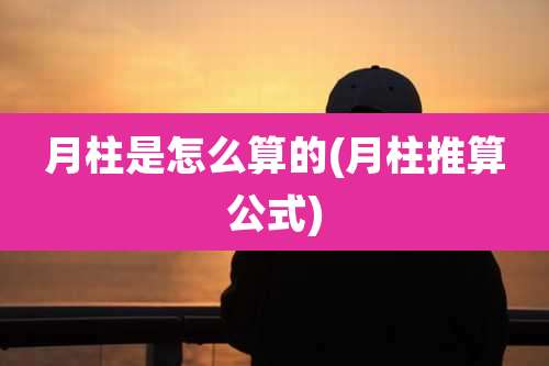 月柱是怎么算的(月柱推算公式)