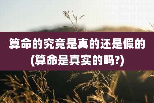 算命的究竟是真的还是假的(算命是真实的吗?)