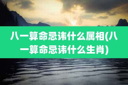 八一算命忌讳什么属相(八一算命忌讳什么生肖)