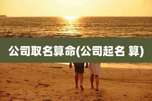 公司取名算命(公司起名 算)