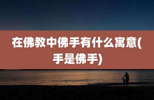在佛教中佛手有什么寓意(手是佛手)