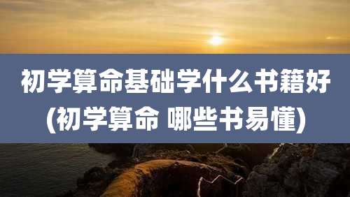 初学算命基础学什么书籍好(初学算命 哪些书易懂)