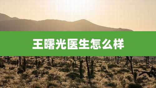 王曙光医生怎么样