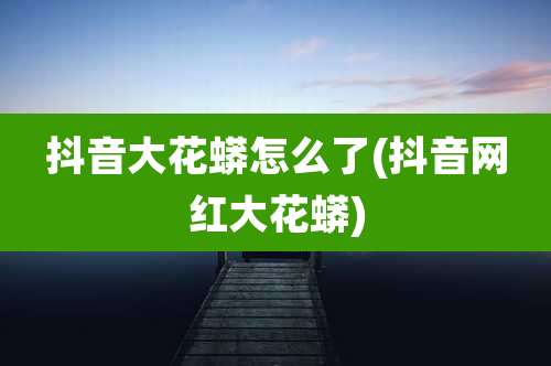 抖音大花蟒怎么了(抖音网红大花蟒)