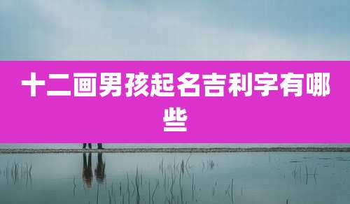 十二画男孩起名吉利字有哪些