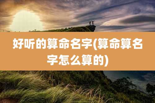 好听的算命名字(算命算名字怎么算的)
