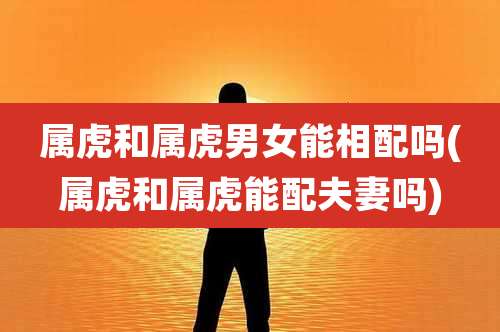 属虎和属虎男女能相配吗(属虎和属虎能配夫妻吗)