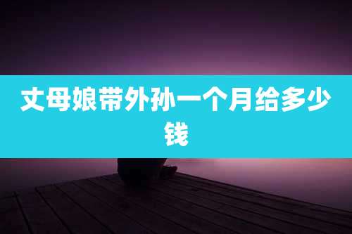 丈母娘带外孙一个月给多少钱