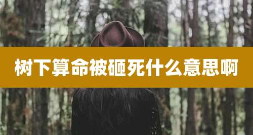 树下算命被砸死什么意思啊