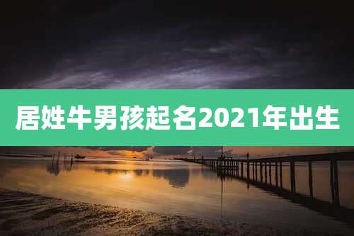 居姓牛男孩起名2021年出生