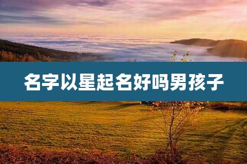 名字以星起名好吗男孩子