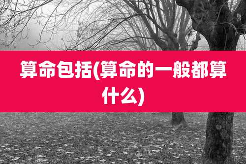 算命包括(算命的一般都算什么)