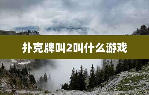 扑克牌叫2叫什么游戏