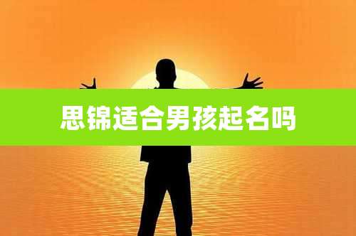 思锦适合男孩起名吗