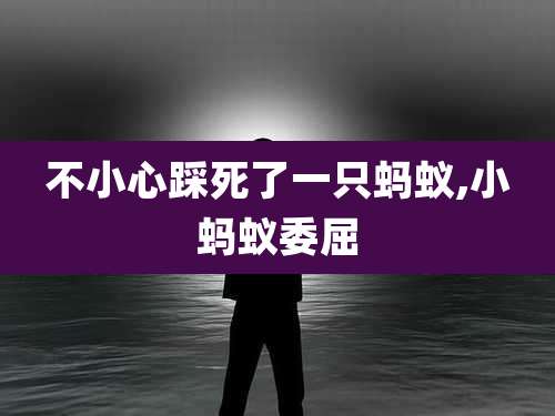 不小心踩死了一只蚂蚁,小蚂蚁委屈
