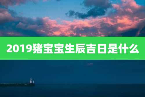2019猪宝宝生辰吉日是什么