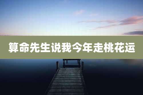 算命先生说我今年走桃花运