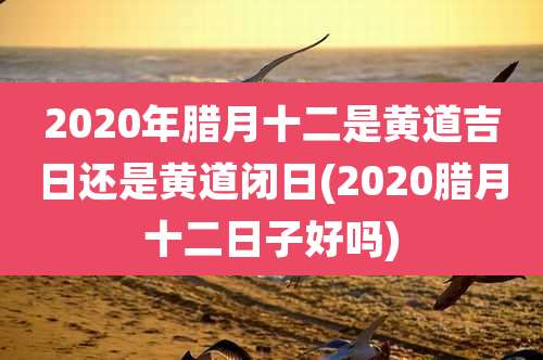 2020年腊月十二是黄道吉日还是黄道闭日(2020腊月十二日子好吗)