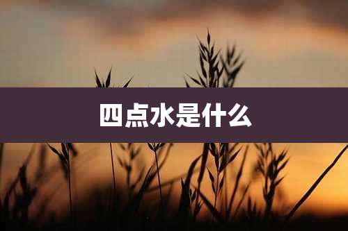 四点水是什么