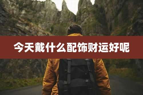 今天戴什么配饰财运好呢