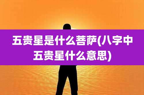 五贵星是什么菩萨(八字中五贵星什么意思)