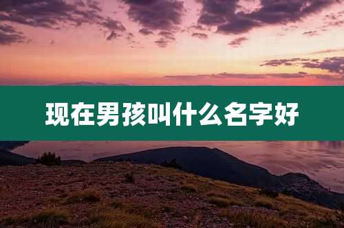 现在男孩叫什么名字好