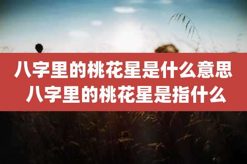 八字里的桃花星是什么意思 八字里的桃花星是指什么
