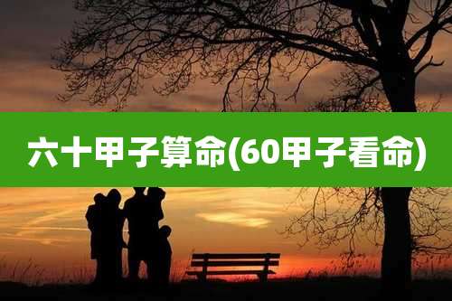 六十甲子算命(60甲子看命)