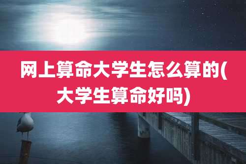 网上算命大学生怎么算的(大学生算命好吗)