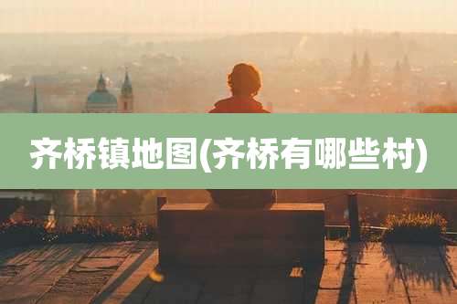 齐桥镇地图(齐桥有哪些村)