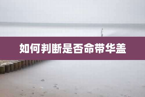 如何判断是否命带华盖