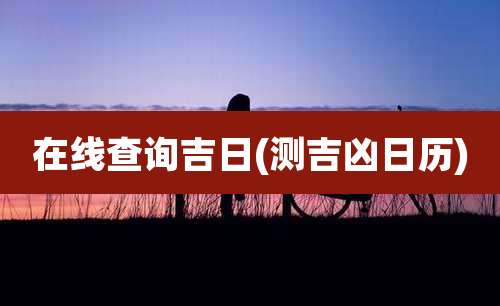 在线查询吉日(测吉凶日历)