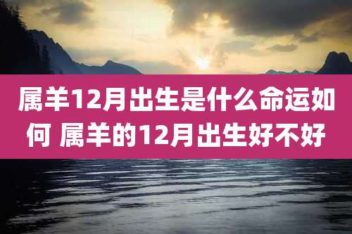属羊12月出生是什么命运如何 属羊的12月出生好不好