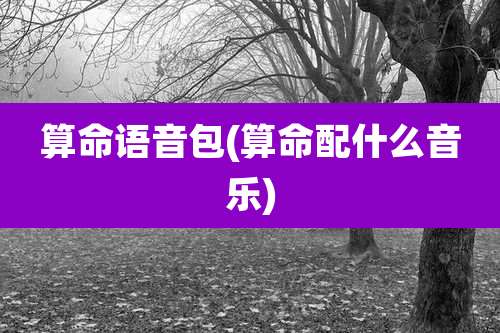 算命语音包(算命配什么音乐)