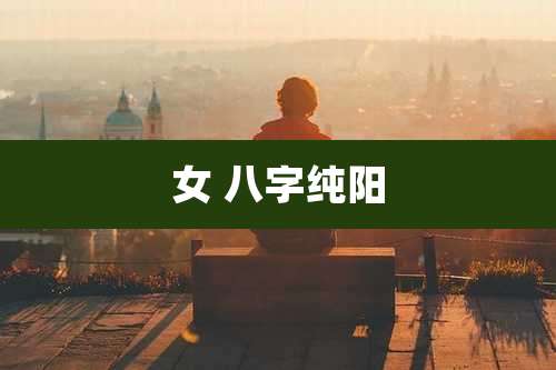 女 八字纯阳