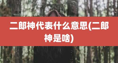二郎神代表什么意思(二郎神是啥)