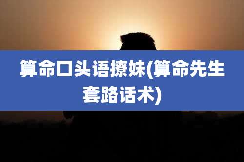 算命口头语撩妹(算命先生套路话术)