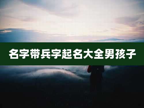 名字带兵字起名大全男孩子