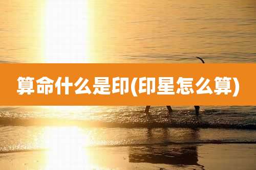 算命什么是印(印星怎么算)