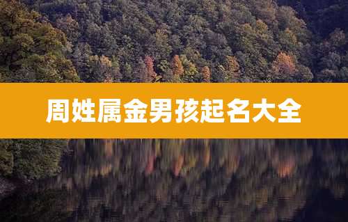 周姓属金男孩起名大全